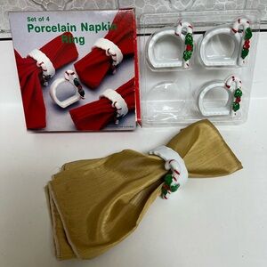 Vintage Porcelain Holiday Napkin Rings